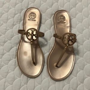 Tory Burch Miller Jelly Sandals Rose Gold